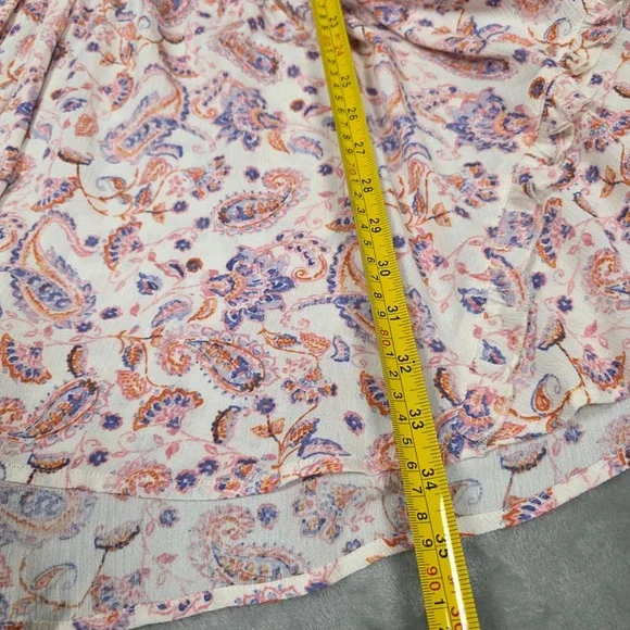 Jessica Simpson Jade V Neck Mini Dress Paisley Gardenia‎ Womens Size S - Picture 6 of 9